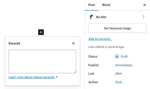 WordPress Site Editor - Add the post Excerpt
