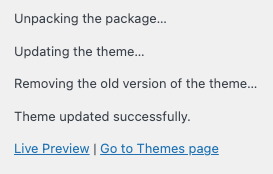 Kaira - How to install the premium theme - Theme updated successfully