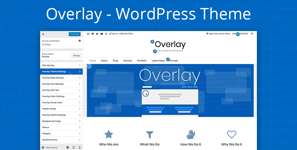 Overlay WordPress theme: 1 lightweight, customisable & fast theme