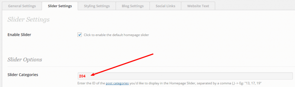 Setting up the Albar default slider - Add slider Categories