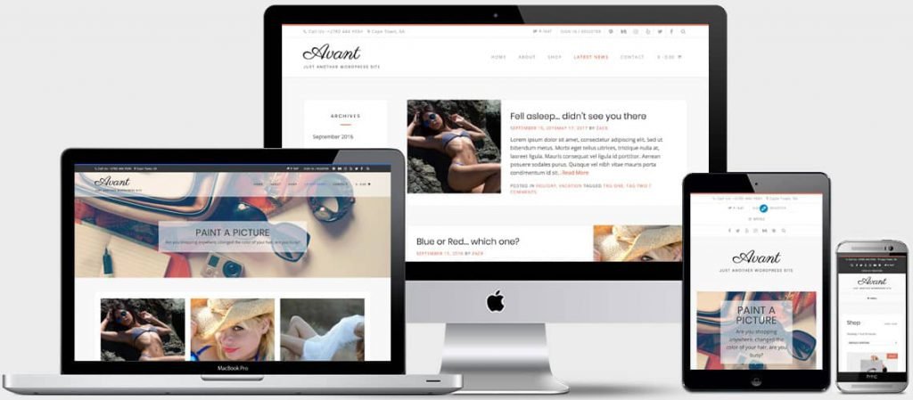 Avant is fully responsive and displays perfectly on all devices and screen sizes