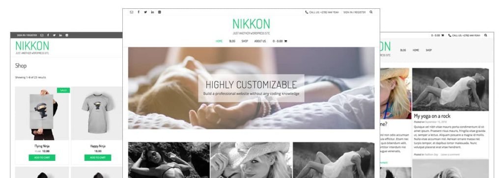 The Nikkon WordPress theme - Great for portfolio websites or an online store