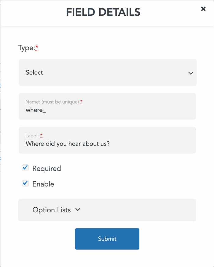 Field Details for PeachPay