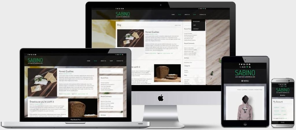 Sabino is a fully responsive WordPress theme