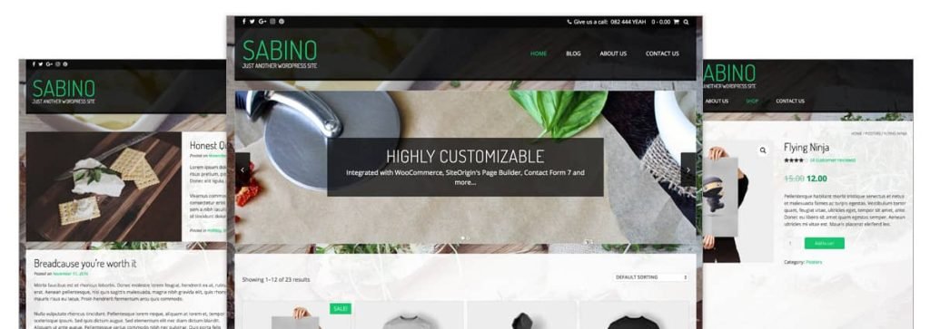 Sabino - A Lifestyle and restaurant style WordPress theme