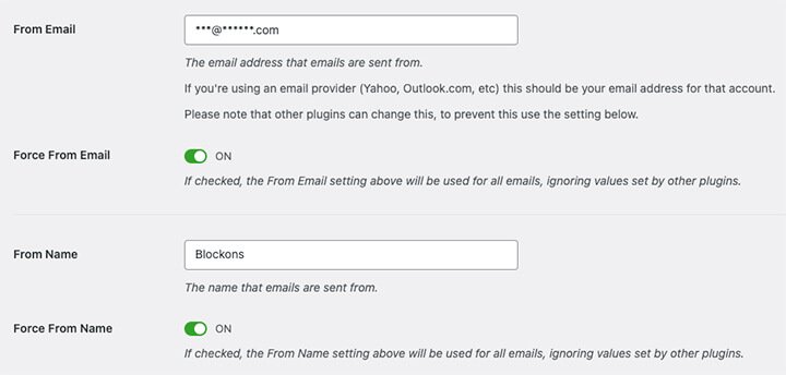 WP Mail SMTP - Setup From Name & From Email