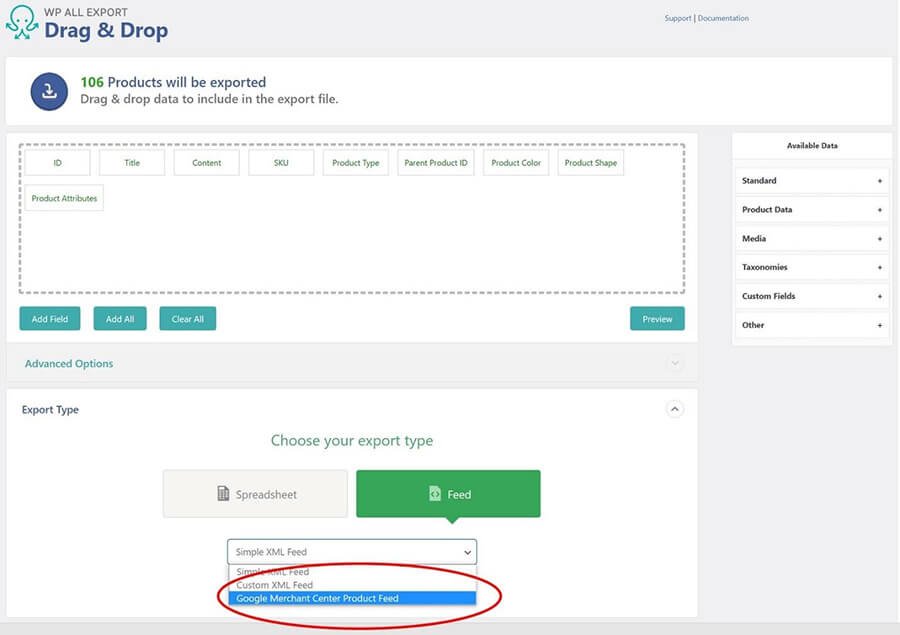 WP ALL Export - Google Merchant Center Product Feed