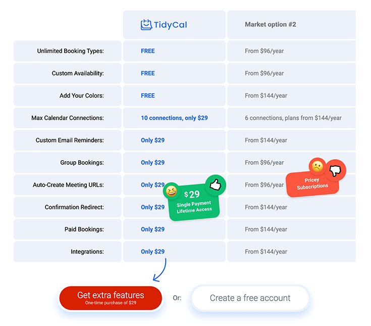 TidyCal - Scheduling software for online businesses